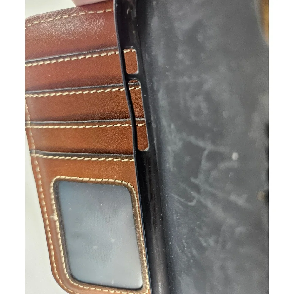 Patricia Nash Floral Leather Wallet‎ Phone Case Tan Rose Print iPhone X or XS